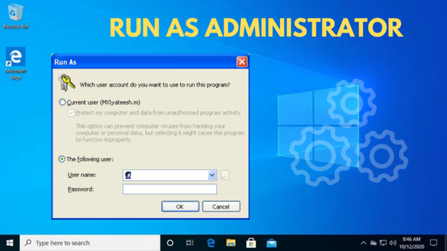 Run as administrator icon