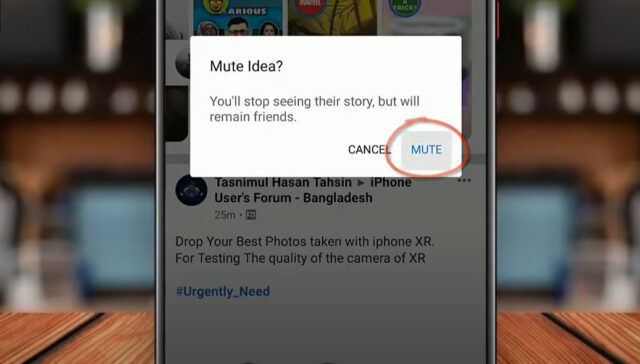 mute on facebook